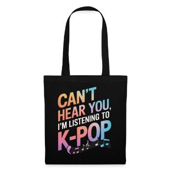 Musique K-Pop Pop Coréenne - Sac en tissu - noir - Devant