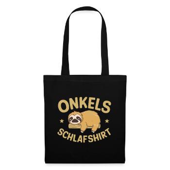Onkel Schlafshirt Geburtstag Lustig Relaxwear - Stoffbeutel - Schwarz - Vorne
