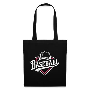 Baseball-Frau Pink Damen Fanartikel Spielzeug - Stoffbeutel - Schwarz - Vorne