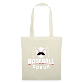 Baseball-Mustache-Coach - Stoffbeutel - Natur - Vorne