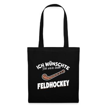 Feldhockey Retro Wunsch Shirt Geschenk Spieler - Stoffbeutel - Schwarz - Vorne