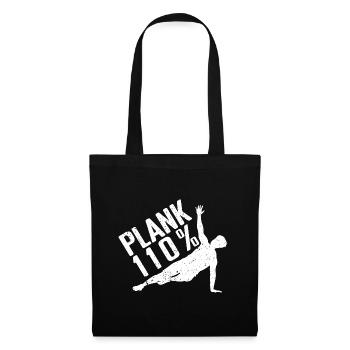 Gym Junkies Plank 110% Calisthenics Fitness - Tote Bag - black - Front