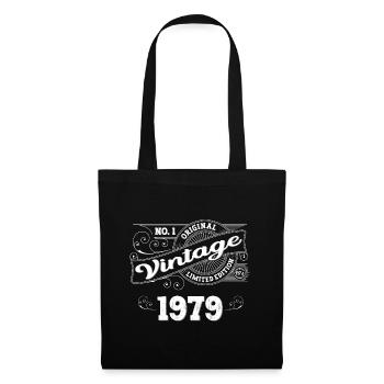 Born 1979 44th birthday Gift man/ woman - Tote Bag - black - Front