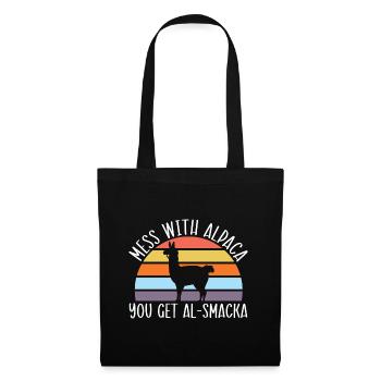 Avec les alpagas, vous jouez les amateurs d’Al-Smacka Llama - Sac en tissu - noir - Devant