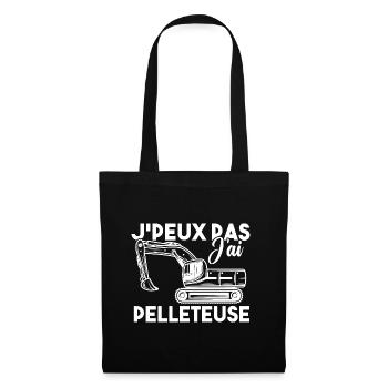 J peux pas j ai pelleteuse - Sac en tissu - noir - Devant