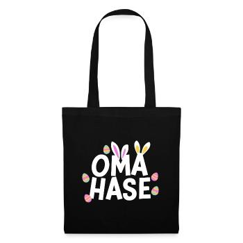 Oma Hase Beste Großmutter Häschen Liebe - Stoffbeutel - Schwarz - Vorne