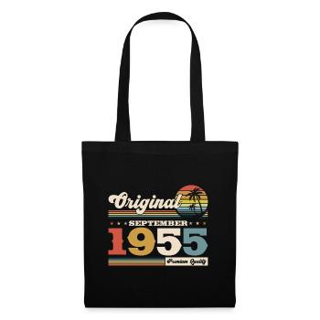 70. Geburtstag Legende September 1955 Jahrgang 55 - Stoffbeutel - Schwarz - Vorne
