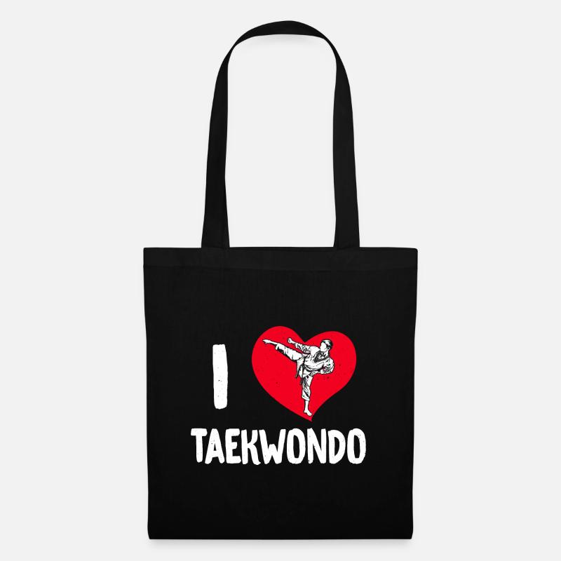 TKD Korean Martial Arts Tae Kwon - Stoffbeutel - Schwarz