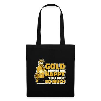 Mine d’or minière - Sac en tissu - noir - Devant