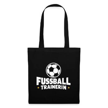 Fußballtrainerin Coach Inspiration Spiel Taktik - Stoffbeutel - Schwarz - Vorne