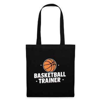 Basketball-Trainer Ball Coach Geschenkidee Team - Stoffbeutel - Schwarz - Vorne