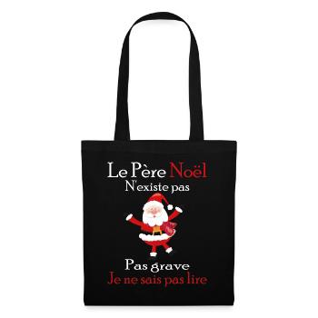 Le Père Noël N'existe Pas - Sac en tissu - noir - Devant