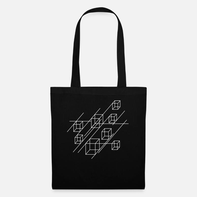 Geometric Squares - Tote Bag - black