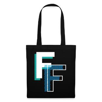 Lettre F - Sac en tissu - noir - Devant