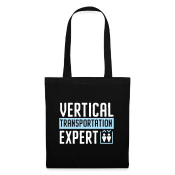 Vertikaler Transportexperte Es ist ein Auf und Ab - Stoffbeutel - Schwarz - Vorne