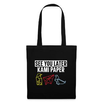 See You Later Kami Paper Origami Japanese Art - Tote Bag - black - Front