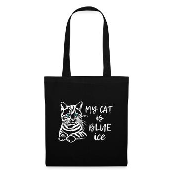 Funny My Cat is Blue Eyes or Ice - Tote Bag - black - Front