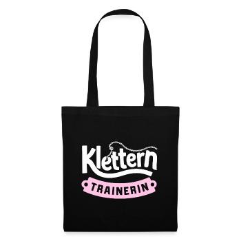 Klettertrainerin Top Geschenk Bouldern Sport - Stoffbeutel - Schwarz - Vorne
