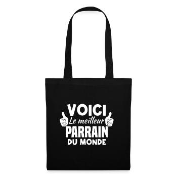 Voici le meilleur parrain du monde - Sac en tissu - noir - Devant