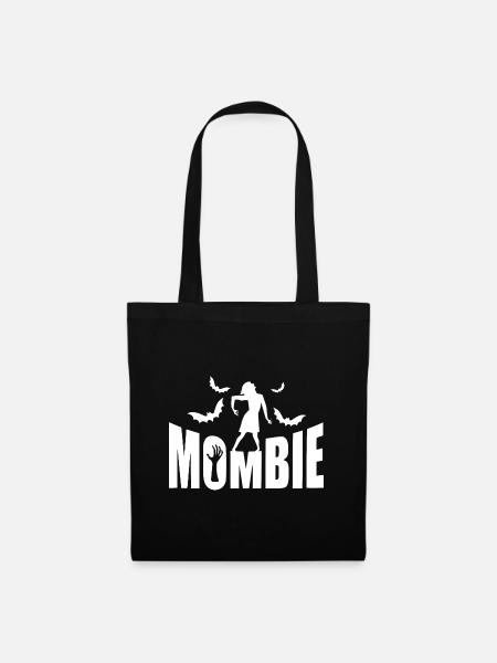 Halloween Mombie Zombie Spooky Mom Graphic Shirt - Stoffbeutel - Schwarz
