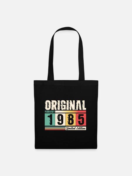 40ème anniversaire cadeau mari Original février 1985 - Sac en tissu - noir