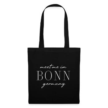 Bonn, Deutschland Eleganz Stil Design T-Shirt - Stoffbeutel - Schwarz - Vorne