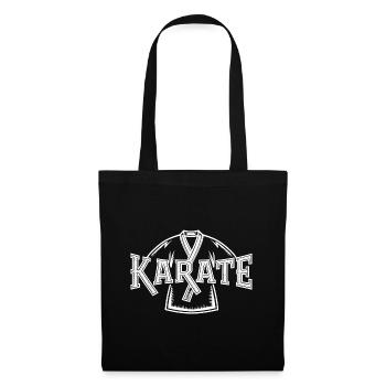 Karate Meister Geschenk Kampfkunst Gürtel Training - Stoffbeutel - Schwarz - Vorne
