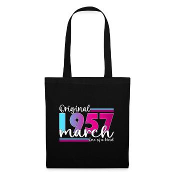 66th birthday Mrs. Original March Born 1957 - Tote Bag - black - Front
