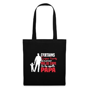 Certains super héros on les appelle papa - Sac en tissu - noir - Devant