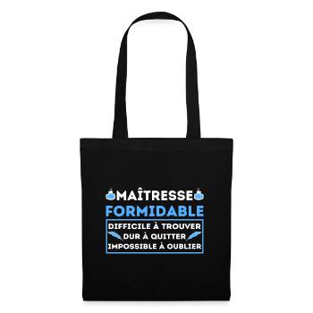 MAÎTRESSE FORMIDABLE DIFFICILE À QUITTE - Sac en tissu - noir - Devant