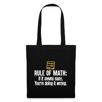 Math tshirt funny mens mathlete rule of math - Sac en tissu - noir - Devant