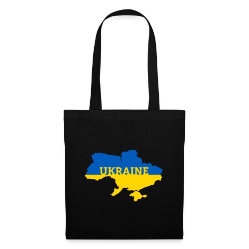 Ukraine Karte Blau Gelb Support & Solidarität - Stoffbeutel