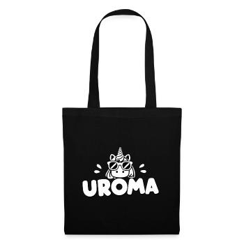 Uroma Einhorn Geburtstag Beste Uroma Muttertag - Stoffbeutel - Schwarz - Vorne