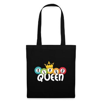 Bingo Queen Funny Lucky Gambling - Stoffbeutel - Schwarz - Vorne