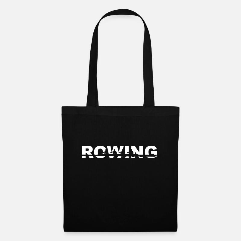 Rudern, Rowing - Stoffbeutel - Schwarz