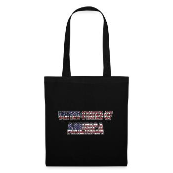 United States of America USA lettering - Tote Bag - black - Front