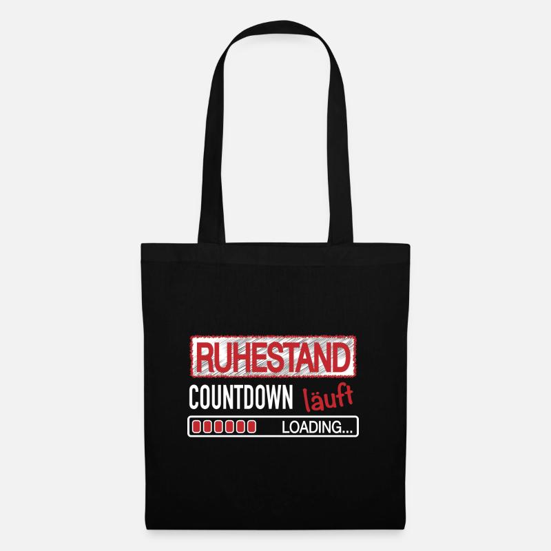 Ruhestand Rente Countdown - Stoffbeutel - Schwarz