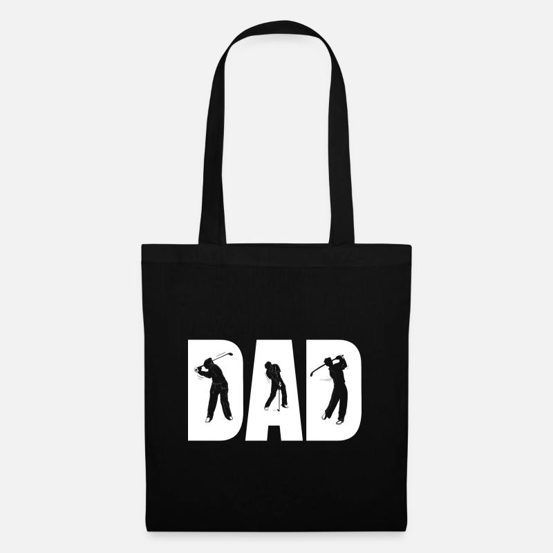 Golf Papa - Golfer Vater Geschenk - Stoffbeutel - Schwarz