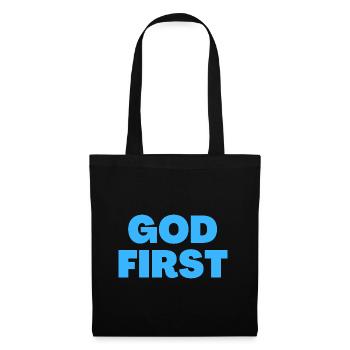 God First - Christian Quotes - Tote Bag - black - Front