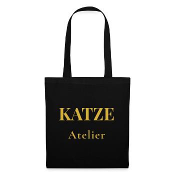 T-shirt chat minimaliste – Design premium - Sac en tissu - noir - Devant