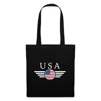 USA Freedom Spirit T-Shirt - Tote Bag - black - Front