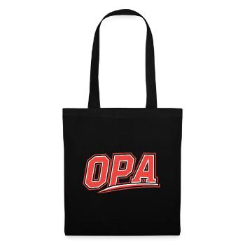 Opa Athletic Geschenk Bester Großvater Bald Opa - Stoffbeutel - Schwarz - Vorne