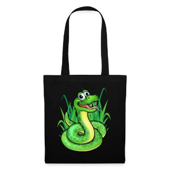 Serpent - Sac en tissu - noir - Devant