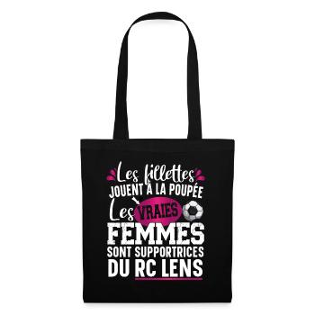 Lens Lensois Supportrice Football Cadeau Femme - Sac en tissu - noir - Devant