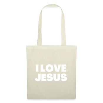Ich liebe Jesus - Christliche Zitate - Stoffbeutel - Natur - Vorne