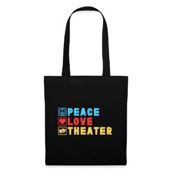 Musical Theatre Peace Love Theater Design - Tote Bag - black - Front