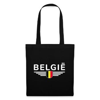 Ich liebe Belgien Design T-Shirt Outfit - Stoffbeutel - Schwarz - Vorne