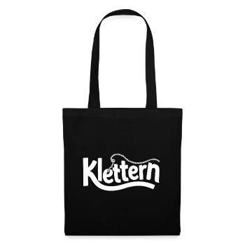 Klettern Fanartikel Wandern Bouldern Geschenk - Stoffbeutel - Schwarz - Vorne