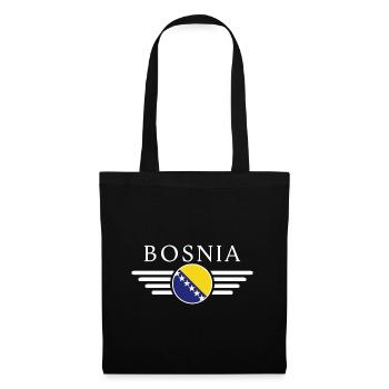 Bosnien T-Shirt: Vielfalt vereint auf einem Shirt - Stoffbeutel - Schwarz - Vorne