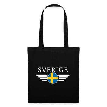 Schweden T-Shirt: Seen, Wälder, Design - Stoffbeutel - Schwarz - Vorne